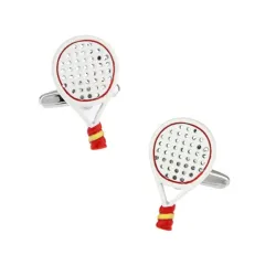 Tennis rackets - white & red cufflinksCufflinks