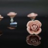 Rose shaped furniture handles - ceramic - 5 piecesFurniture