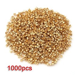 Gold round rivets - studs - DIY decoration - 2.5mm - 1000 piecesDecoration