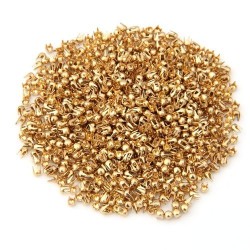 Gold Rundniete - Stollen - DIY Dekoration - 2.5mm - 1000 Stück