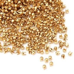 Gold Rundniete - Stollen - DIY Dekoration - 2.5mm - 1000 Stück