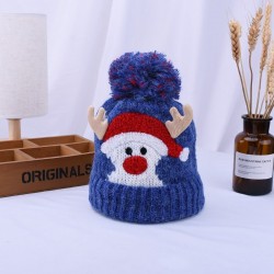 Warm winter kids hat with pom pom- Santa Claus - Reindeer hornsHats & caps