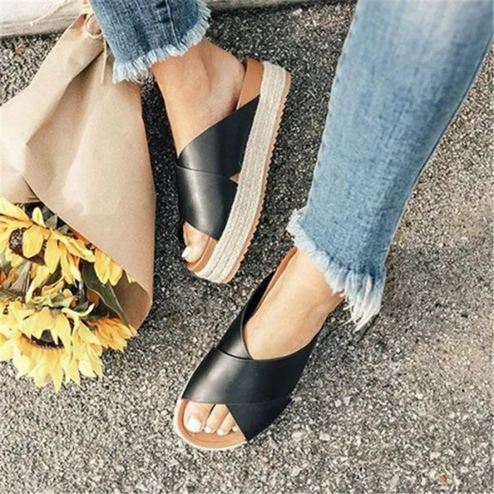 Sommer Sandalen - weiche Plattform Flip-Flops