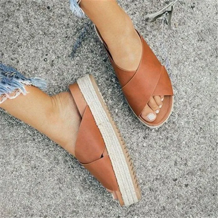Sommer Sandalen - weiche Plattform Flip-Flops