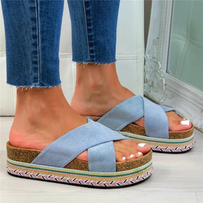 Sommer Sandalen - weiche Plattform Flip-Flops