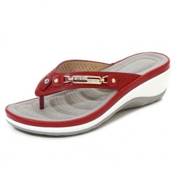 Elegant summer sandals - flip flops - metal and crystals decoration - comfortableSandals
