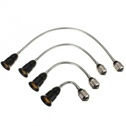 20/30/40/60cm - E27 - Schwarz - Flexibel - Verlängerung - Steckdose - LED Lichtkugel - Basishalter