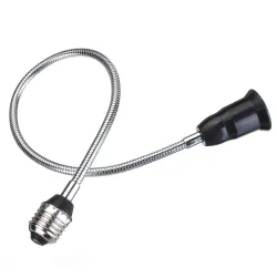 20/30/40/60cm - E27 - Schwarz - Flexibel - Verlängerung - Steckdose - LED Lichtkugel - Basishalter