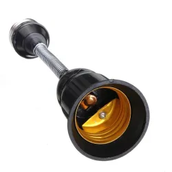 20/30/40/60cm - E27 - Schwarz - Flexibel - Verlängerung - Steckdose - LED Lichtkugel - Basishalter