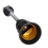 20/30/40/60cm - E27 - Schwarz - Flexibel - Verlängerung - Steckdose - LED Lichtkugel - Basishalter