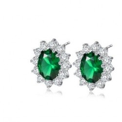 Luxurious earrings with crystals - 925 sterling silverEarrings
