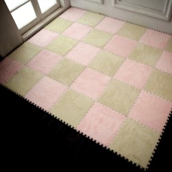 Quadratische Mosaik - Samtmatte - Schaumpuzzles - DIY Teppich 25 * 25 cm