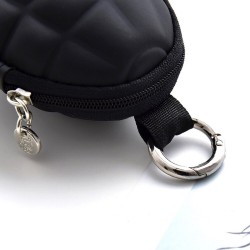 Car keys organizer - pouch bag with zipper & keyring - grenade shapeKeyrings