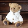 Plush teddy bear with white coat - toyCuddly toys