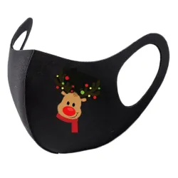 8 Stück - Schutzfläche / Mundmasken - waschbar - Weihnachtsdruck