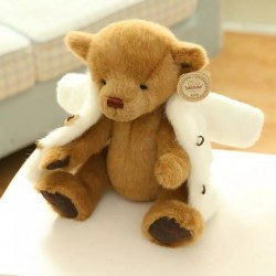 Plush teddy bear with white coat - toyCuddly toys