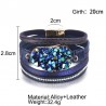 Big stone crystal - wrap bracelets - leatherBracelets