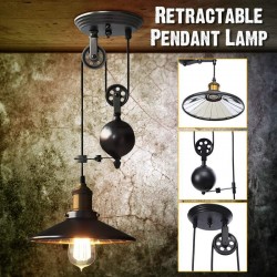 E27 - schwarze Vintage Lampe - einfahrbar einstellbare Länge