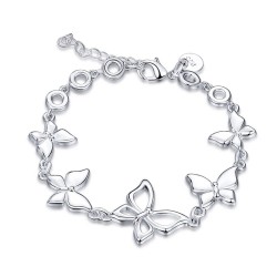 Trendy bracelet with butterflies - 925 sterling silverBracelets