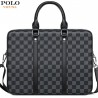 Classic business bag - plaid leather - briefcaseBags