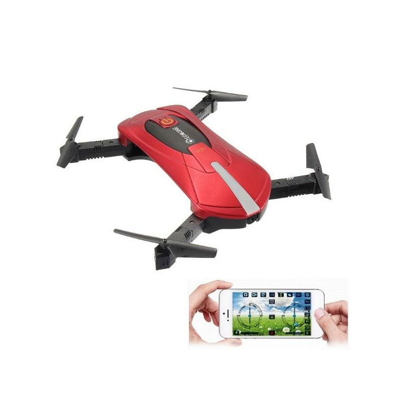 Eachine E52 - WiFi - FPV - Selfie Drone - Foldable - 0.3MP - Red - RTFDrones