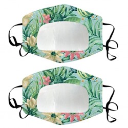2 Stück - antibakterielle Gesichtsmasken - transparente Mundabdeckung - Lippenlesung