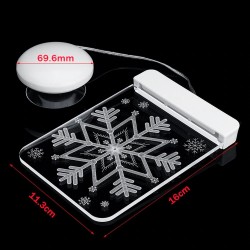 Christmas 3D decoration for door / window - LED light - transparent plate with suction cupChristmas