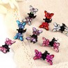 Small crystal butterflies - hair clips - 12 piecesHair clips