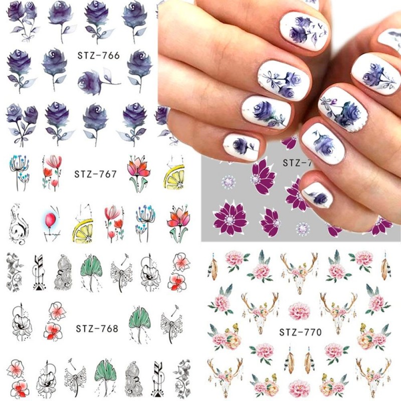 Nail art stickers - flowersNail stickers