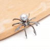 White spider with pearl - elegant broochBrooches