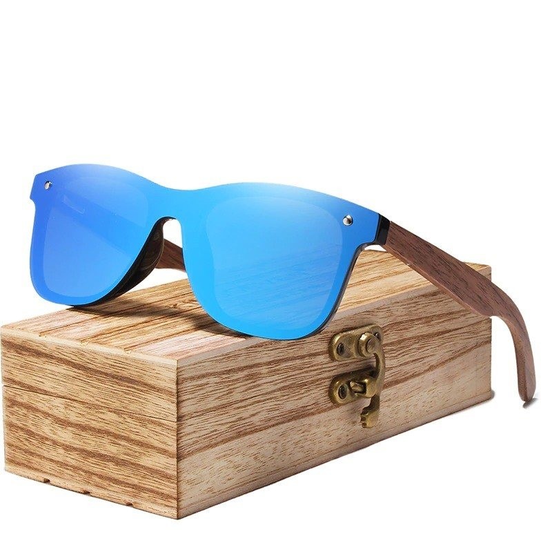 Polarized sunglasses - walnut wood - UV400 - unisex