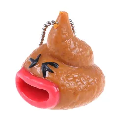 Lustiger Squishy Poop - Pop-out Zunge - Schlüsselanhänger