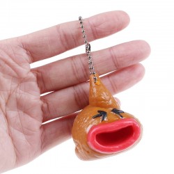 Funny squishy poop - pop out tongue - keychainKeyrings