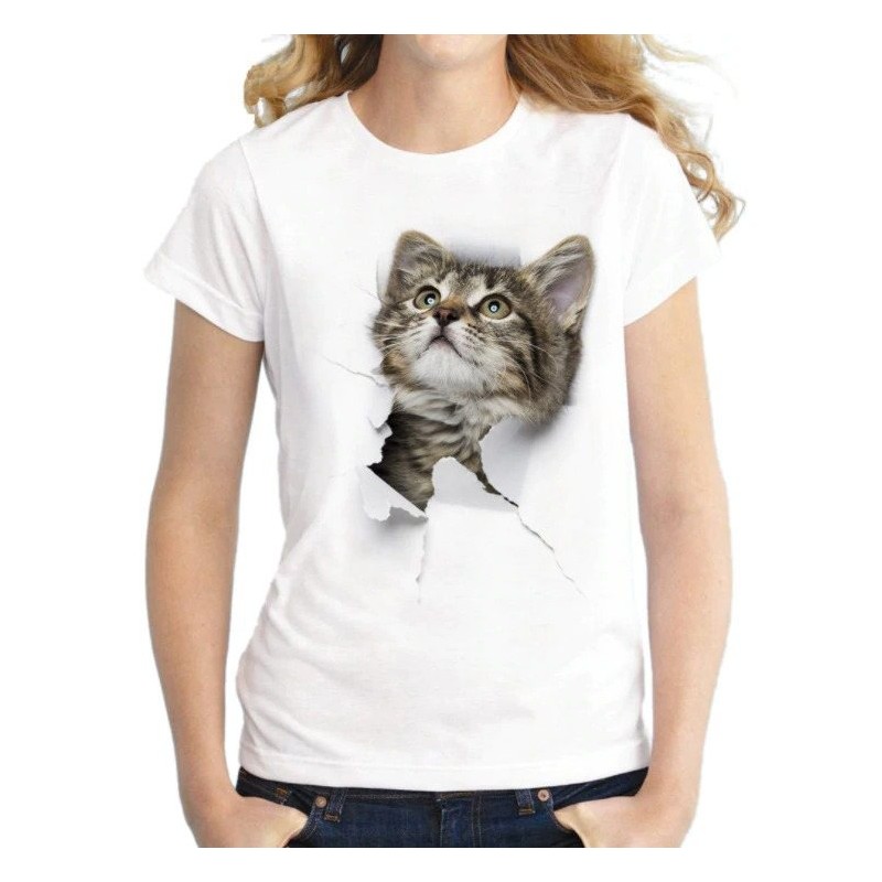Harajuku T-Shirt - 3D - CatBlouses & shirts