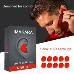 Moldable Shaped - Noise Reduction - Earplugs - 60PcsSleeping