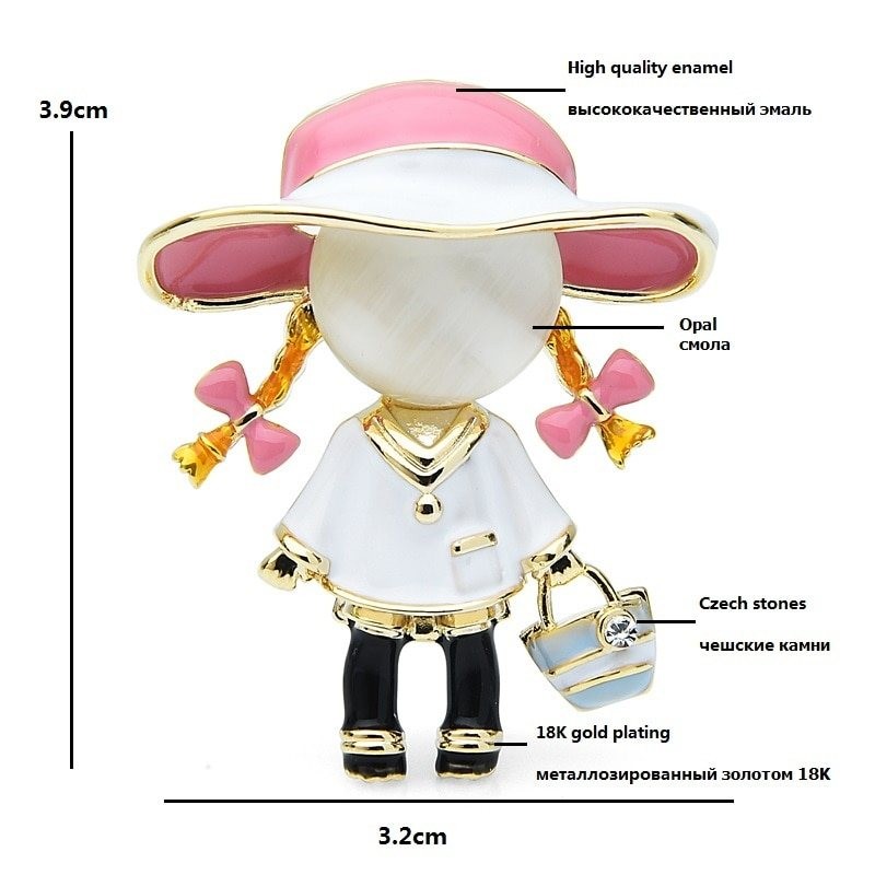 Carry Bag Girl - Broschen