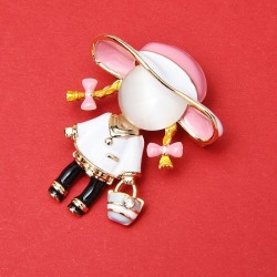 Carry Bag Girl - BroochesBrooches