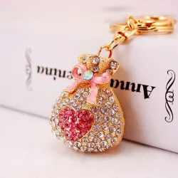 Lucky Money Bag - Keychain - Heart ShapedBags