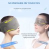 Silk - Sleeping Mask - Travel - Grey - BlackSleeping