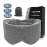 Silk - Sleeping Mask - Travel - Grey - BlackSleeping