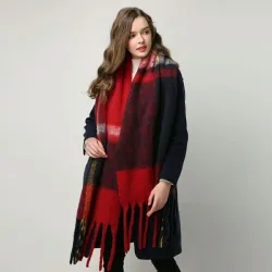 Kaschmir plaid Schal mit Quasten