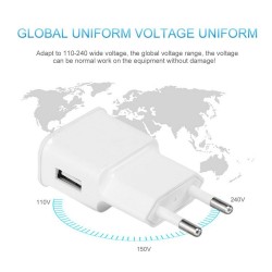 Universal fast charger - single USB port - adapter - EU plugChargers