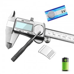 Measuring Tool - Stainless Steel - Digital Caliper - Black - SilverCalipers