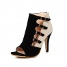 High heel pumps - sandals - with buckles & zipper - ankle lengthSandals