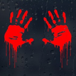 Zombie blutige Hände - Vinyl Auto Aufkleber