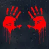 Zombie blutige Hände - Vinyl Auto Aufkleber