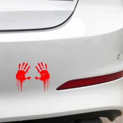 Zombie bloody hands - vinyl car stickerStickers