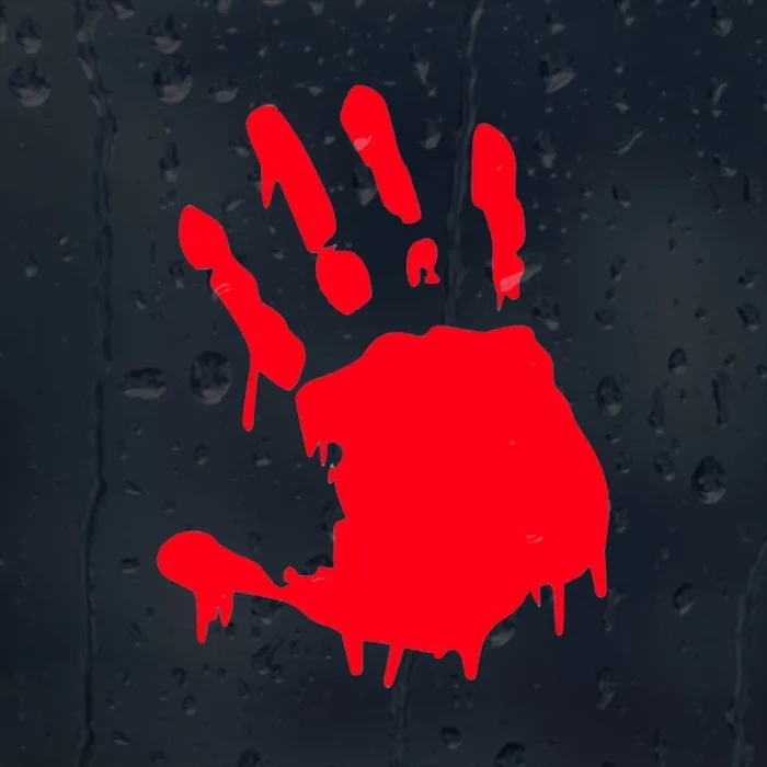 Blutige Hand - Vinyl Auto Aufkleber