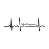 Life Goes On / heartbeat - vinyl car stickerStickers
