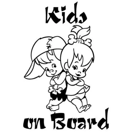 Kinder an Bord - Vinyl Auto Aufkleber